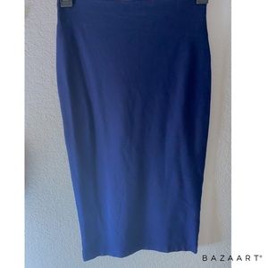 Navy Pencil Skirt